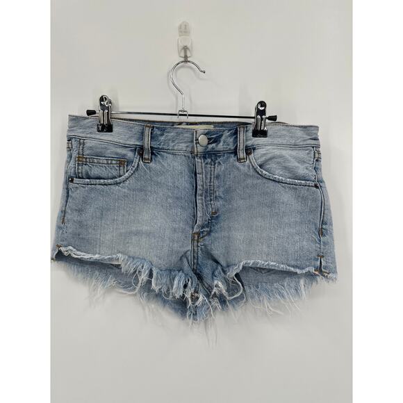 We the Free Free People Button Fly Daisy Dukes Denim Shorts Size 27 - Picture 1 of 4